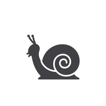 Snail icon vector, filled flat sign, solid pictogram isolated on white. Symbol,  illustrationのイラスト素材
