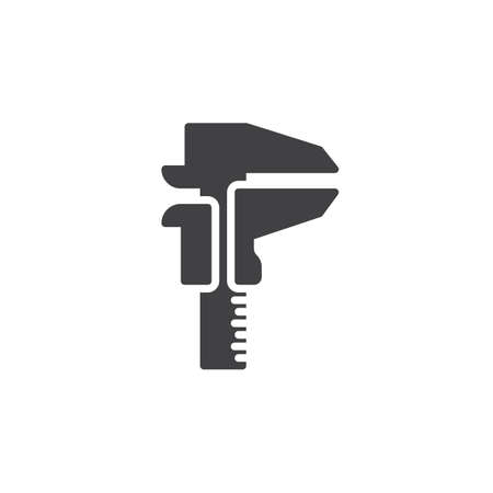 Caliper icon vector, filled flat sign, solid pictogram isolated on white. Symbol, logo illustrationのイラスト素材