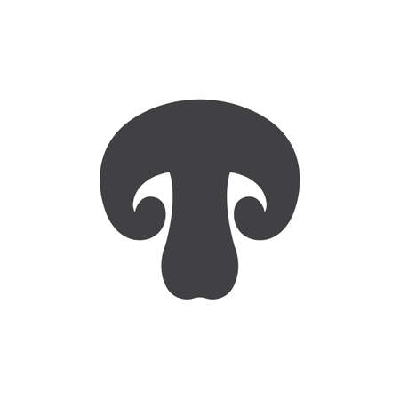 mushroom icon vector, filled flat sign, solid pictogram isolated on white, logo illustrationのイラスト素材