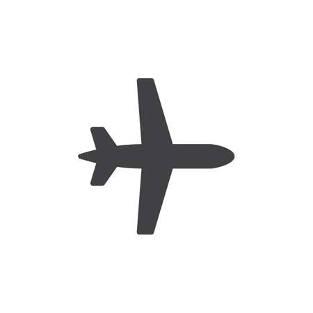 Plane, aircraft icon vector, filled flat sign, solid pictogram isolated on white. Symbol, logo illustration.のイラスト素材