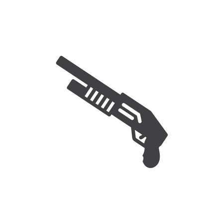 Shotgun icon vector, filled flat sign, solid pictogram isolated on white. Symbol, logo illustrationのイラスト素材
