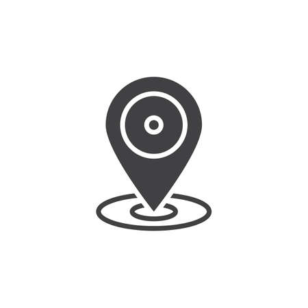 Location mark icon vector, filled flat sign, solid pictogram isolated on white, logo illustrationのイラスト素材