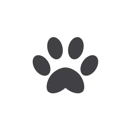 Paw icon vector, solid logo illustration, pictogram isolated on whiteのイラスト素材