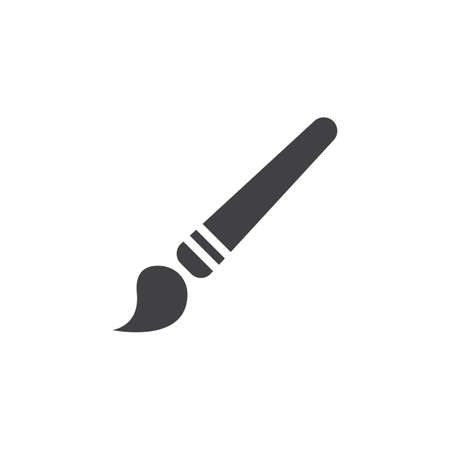 Paint brush icon vector, solid logo illustration, pictogram isolated on whiteのイラスト素材