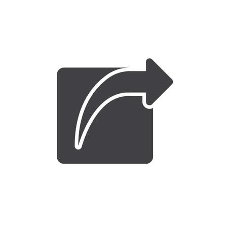 External share icon vector, solid logo illustration, pictogram isolated on whiteのイラスト素材