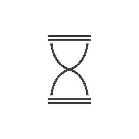 Hourglass line icon, outline vector logo illustration, linear pictogram isolated on whiteのイラスト素材