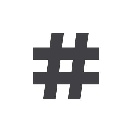 music sharp sign, hashtag icon vector, solid logo illustration, pictogram isolated on whiteのイラスト素材