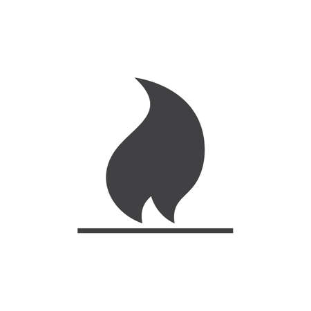 Fire icon vector, flame solid logo illustration, pictogram isolated on whiteのイラスト素材
