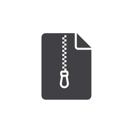 File archive icon vector, solid logo illustration, pictogram isolated on whiteのイラスト素材