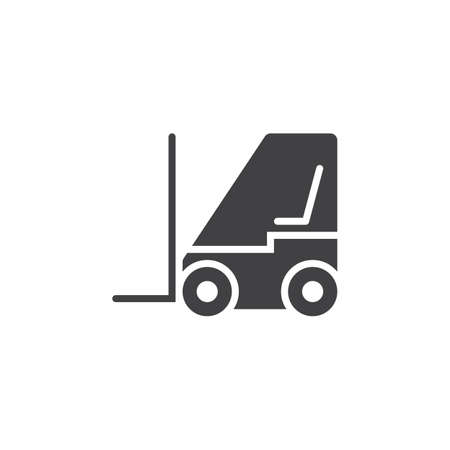 forklift icon vector, lift truck solid logo illustration, pictogram isolated on whiteのイラスト素材