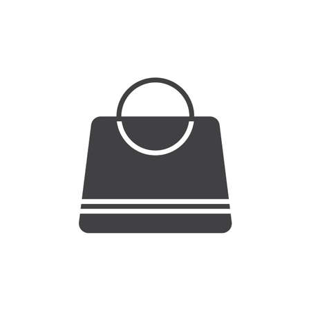 shopping bag icon vector, solid logo illustration, pictogram isolated on whiteのイラスト素材