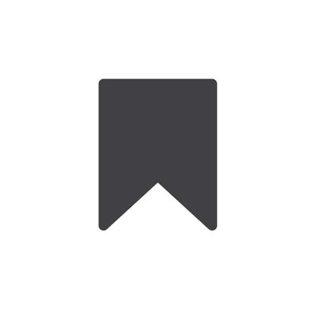 Bookmark icon vector, solid logo illustration, pictogram isolated on whiteのイラスト素材