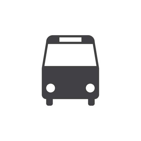 Bus icon vector, solid logo illustration, pictogram isolated on whiteのイラスト素材