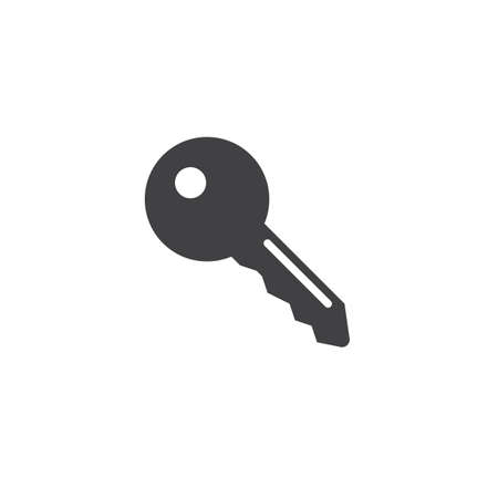 Key icon vector, privacy solid logo illustration, pictogram isolated on whiteのイラスト素材
