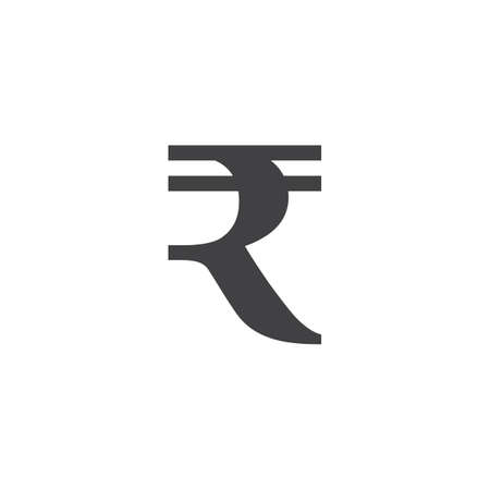 Rupee symbol. vector sign, solid logo illustration, pictogram isolated on whiteのイラスト素材