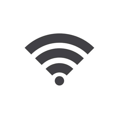 WIFI signal icon vector, wireless network solid logo illustration, pictogram isolated on whiteのイラスト素材