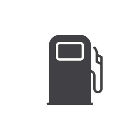 Gas station, fuel dispenser icon vector, filled flat sign, solid pictogram isolated on white. Symbol, logo illustration. Pixel perfectのイラスト素材