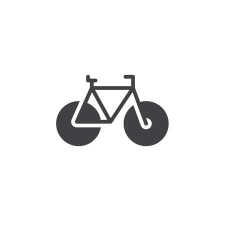 Bicycle, cycling icon vector, filled flat sign, solid pictogram isolated on white. Bike symbol, logo illustration. Pixel perfectのイラスト素材