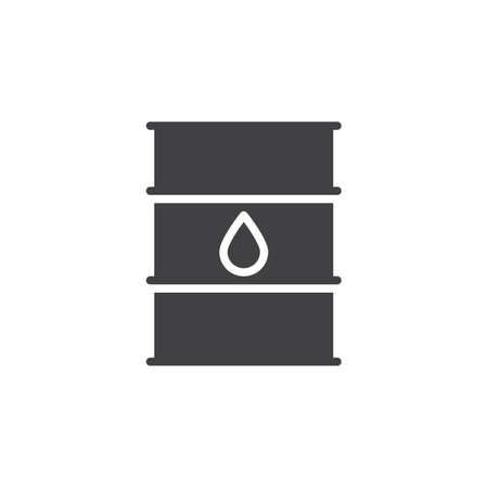 Oil barrel icon vector, filled flat sign, solid pictogram isolated on white. Symbol, logo illustration. Pixel perfectのイラスト素材