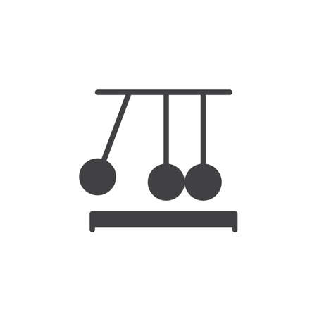 Newton's cradle icon vector, filled flat sign, solid pictogram isolated on white. Executive ball clicker symbol, logo illustration. Pixel perfectのイラスト素材