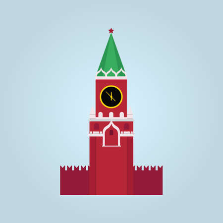 spasskaya tower vector illustrationのイラスト素材