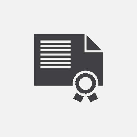 diploma solid icon, vector illustration, pictogram isolated on whiteのイラスト素材