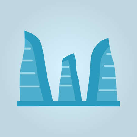 Flame Towers vector illustrationのイラスト素材