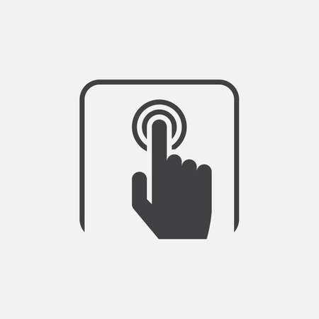 Touch screen solid icon, vector illustration, pictogram isolated on whiteのイラスト素材