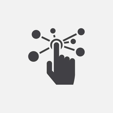 Interactive interface solid icon, vector illustration, pictogram isolated on whiteのイラスト素材