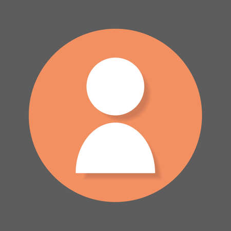 Person, user account flat icon. Round colorful button, Avatar circular vector sign with shadow effect. Flat style designのイラスト素材