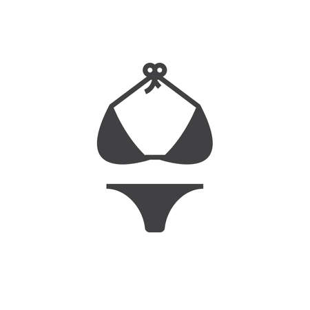 Swimsuit icon vector, swimming suit solid logo, pictogram isolated on white, pixel perfect illustrationのイラスト素材