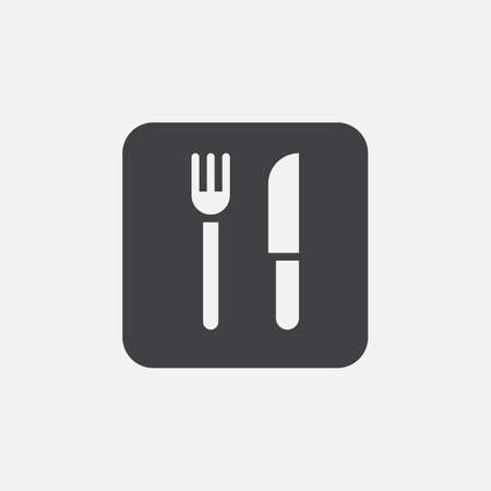 Fork and knife iconのイラスト素材
