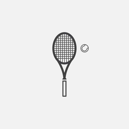 Tennis racket with ball iconのイラスト素材