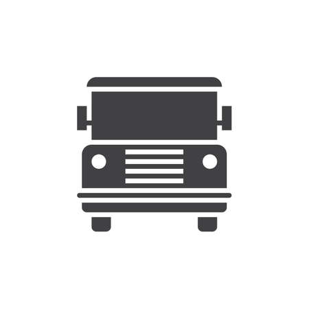 Bus icon vector, public transport solid logo, pictogram isolated on white, pixel perfect illustrationのイラスト素材