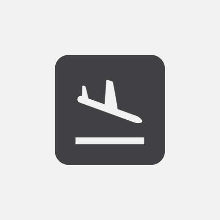 plane landing iconのイラスト素材