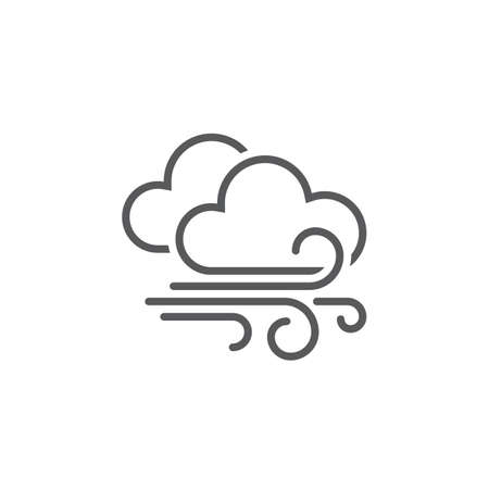 Wind and clouds weather iconのイラスト素材