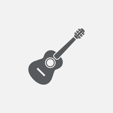 acoustic guitar iconのイラスト素材
