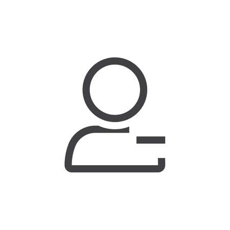 remove user line icon, outline vector logo illustration, linear pictogram isolated on whiteのイラスト素材