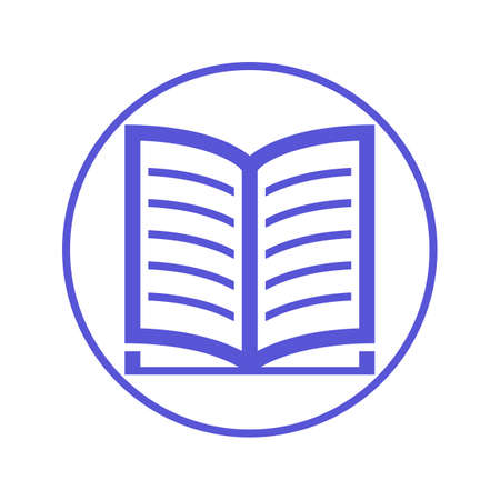 Book circular line icon. Round sign. Flat style vector symbolのイラスト素材