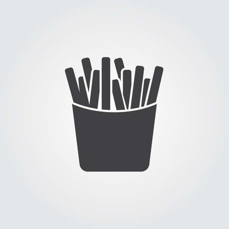 french fries iconのイラスト素材