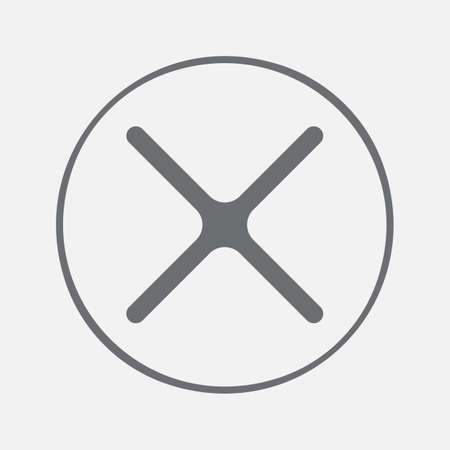 Wrong mark . line vector icon. x iconのイラスト素材