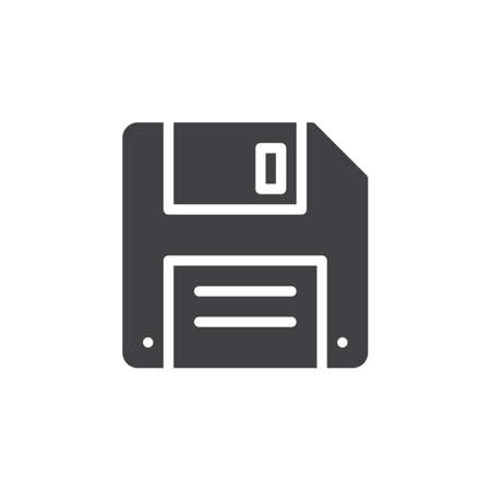 Floppy disk, diskette icon vector, filled flat sign, solid pictogram isolated on white. Save symbol, logo illustrationのイラスト素材