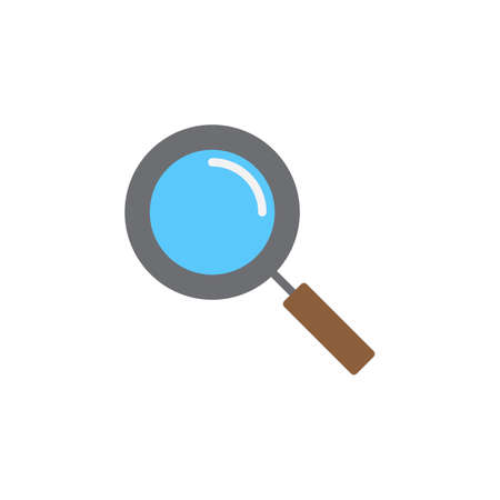 Magnifying glass icon vector, filled flat sign, solid colorful pictogram isolated on white. Search, find symbol, logo illustration. Pixel perfectのイラスト素材