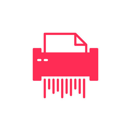 Paper document shredder icon vector, filled flat sign, solid colorful pictogram isolated on white. Symbol, logo illustration. Pixel perfectのイラスト素材