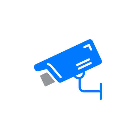 Surveillance camera icon vector, filled flat sign, solid colorful pictogram isolated on white....
