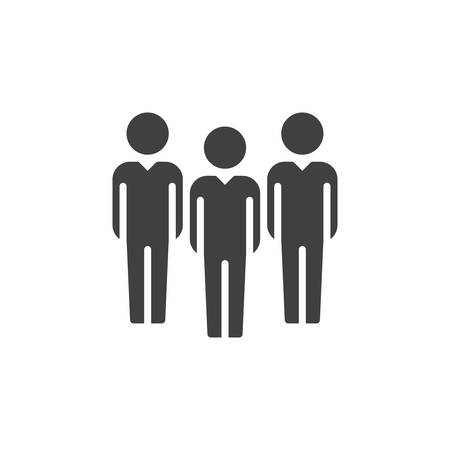 People, team icon vector, filled flat sign, solid pictogram isolated on white. Symbol, logo illustrationのイラスト素材