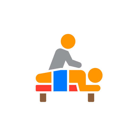 Massage icon vector, filled flat sign, solid colorful pictogram isolated on white. Spa services symbol, logo illustrationのイラスト素材
