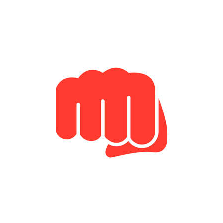 Fist, forward punch icon vector, filled flat sign, solid colorful pictogram isolated on white. Symbol, logo illustrationのイラスト素材
