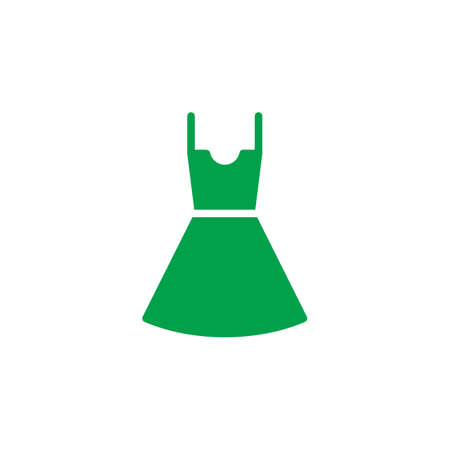 Dress icon vector, filled flat sign, solid colorful pictogram isolated on white. Women's clothing symbol, logo illustrationのイラスト素材