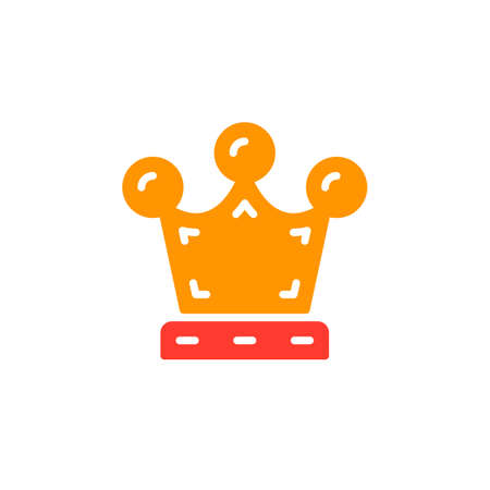 Crown icon vector, filled flat sign, solid colorful pictogram isolated on white. Premium quality symbol, logo illustrationのイラスト素材